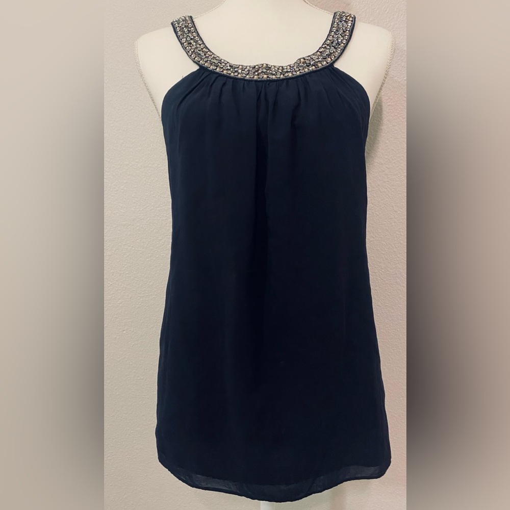 Bird by Juicy Couture Silk Top with Sparkly Straps Size M
